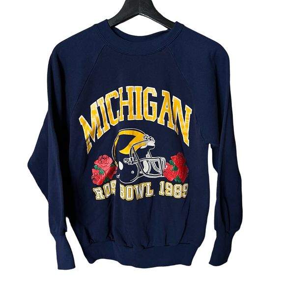 VTG 1989 Michigan Rose Bowl Sweatshirt USA Medium - Picture 1 of 4